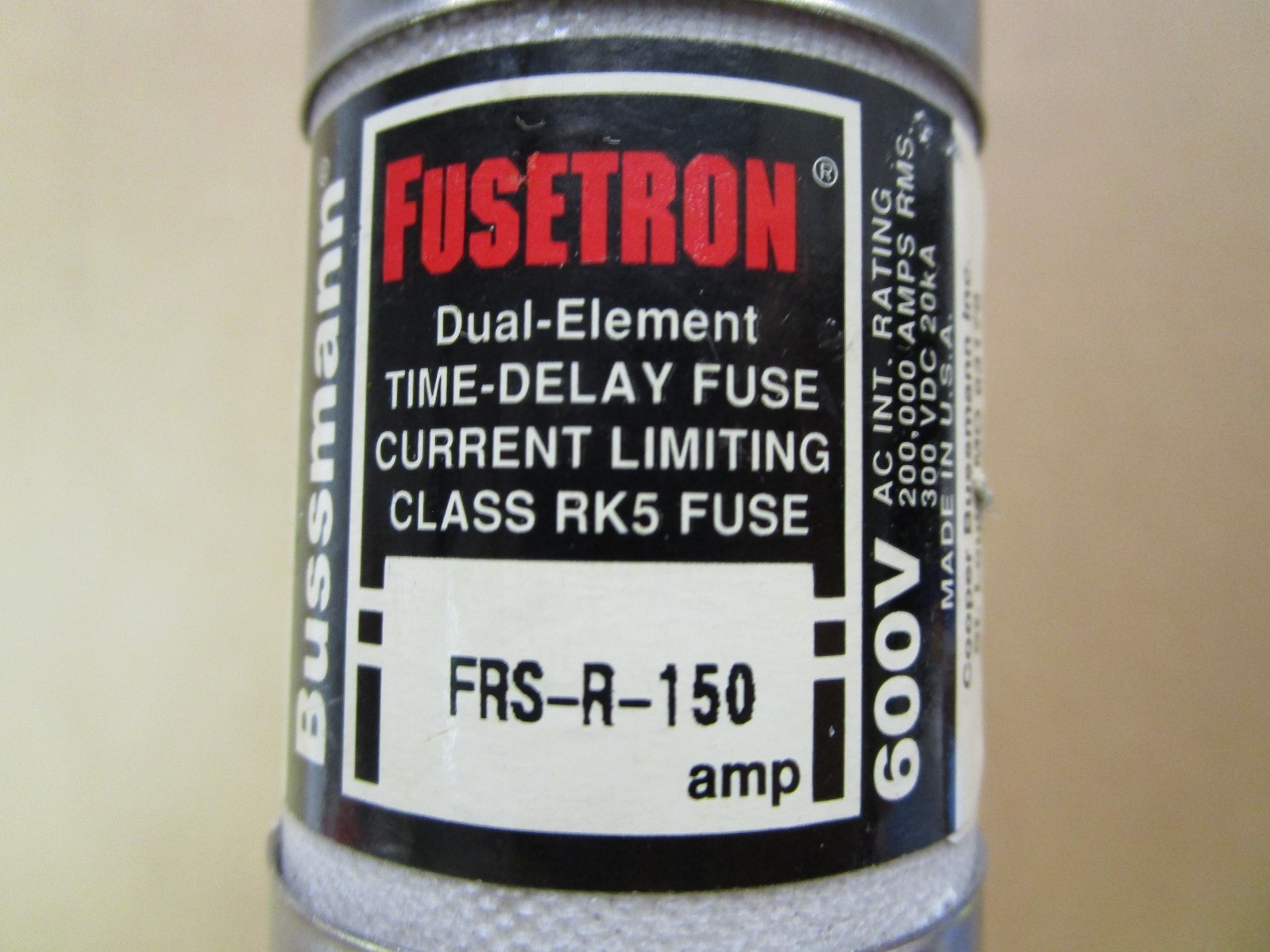 Lot of 6 Pieces Cooper Bussmann Fusetron FRS-R-150 Class RK5 Fuse 150A 52017HM