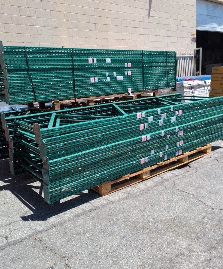 Pallet Rack Upright 42 x 144 Teardrop Style Heavy Duty Shelving