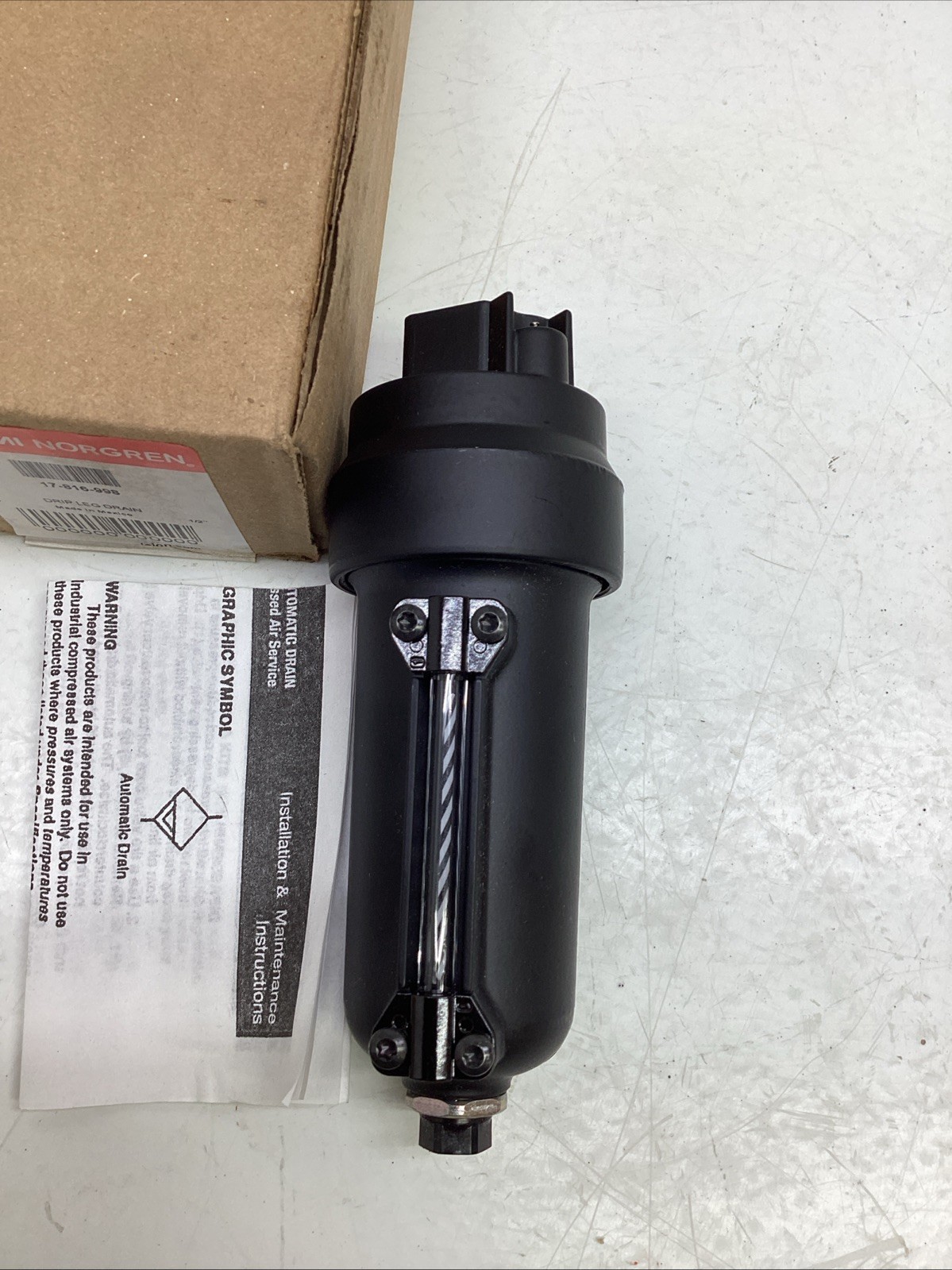 IMI Norgren 17-816-998 Drip Leg Drain 1/2” NIB