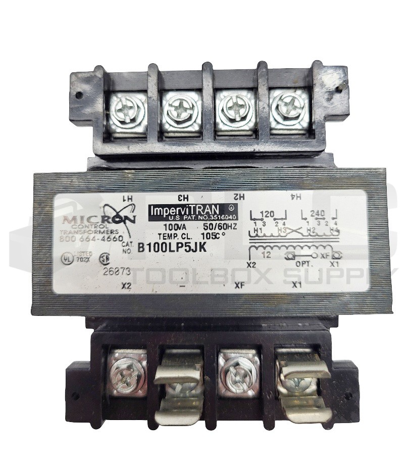 MICRON B100LP5JK CONTROL TRANSFORMER 100VA 50/60HZ