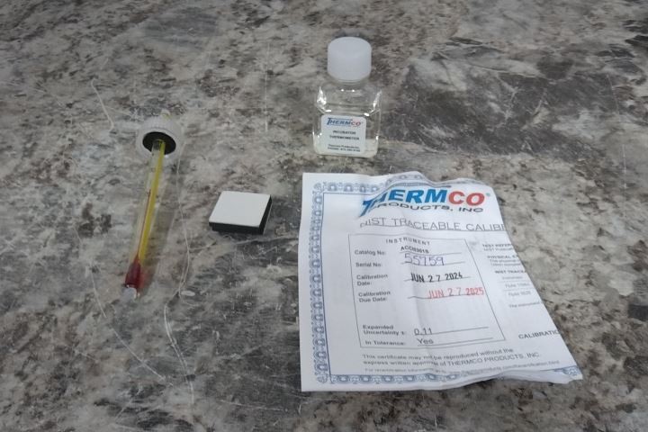 Thermco ACCI0301S 5 Pk 18 to 50°C 30mL Bottle Volume Bottle Thermometer