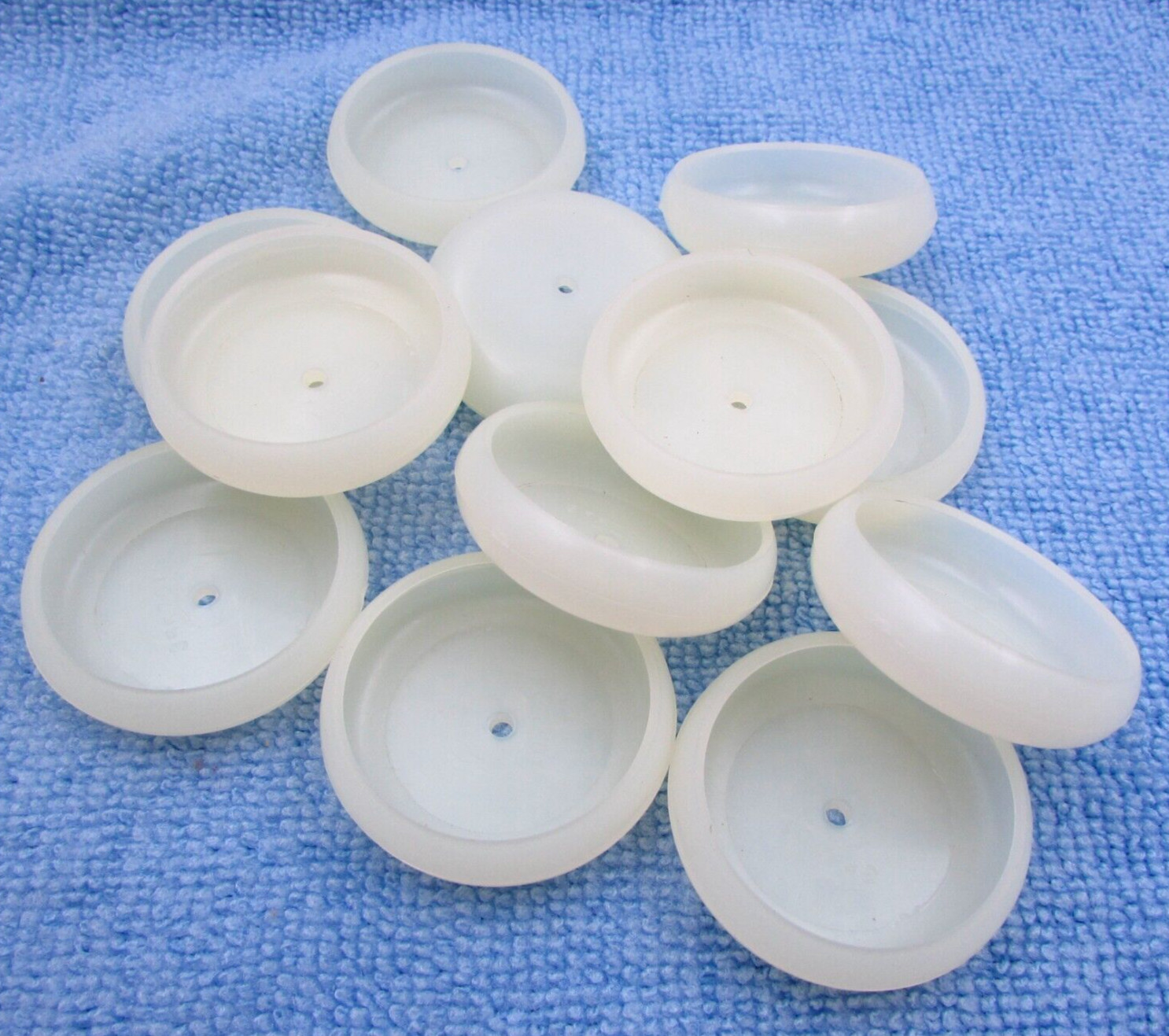 QTY 12 Plastic 1-1/4″ Inch I.D., Round Snap On Feet Glide Caps Chair Desk Table