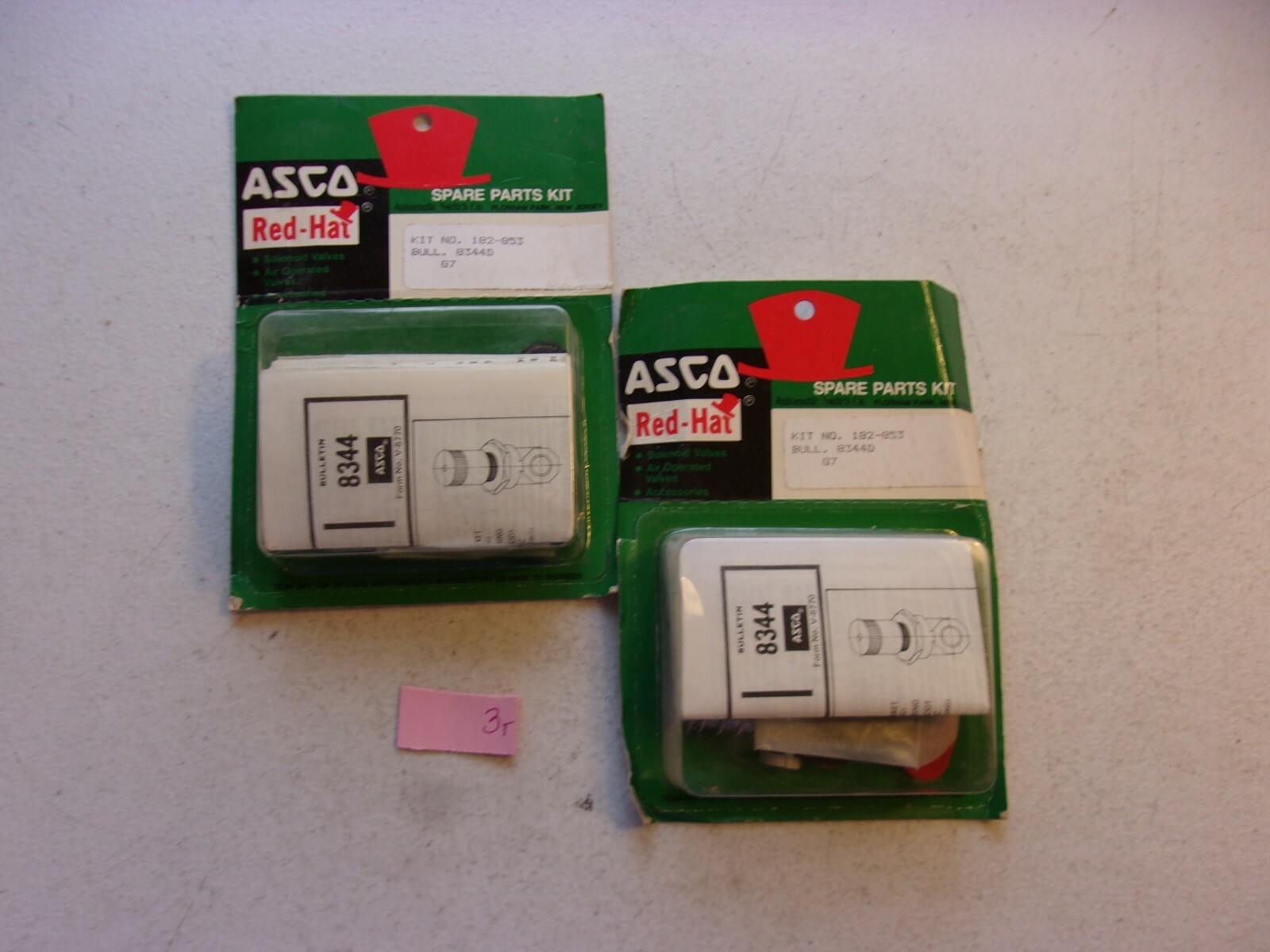 LOT OF 2 NEW IN PKG ASCO RED HAT SPARE PARTS KIT 8344D 182-853 8344 (179-2)