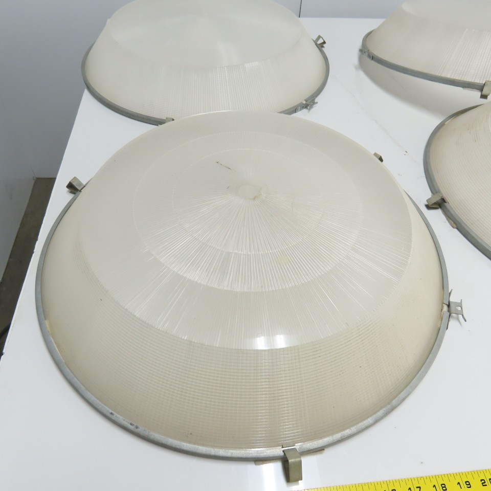 22-1/2″ OD Plastic Light Fixture Lense Cover 4″ Height Lot Of 4