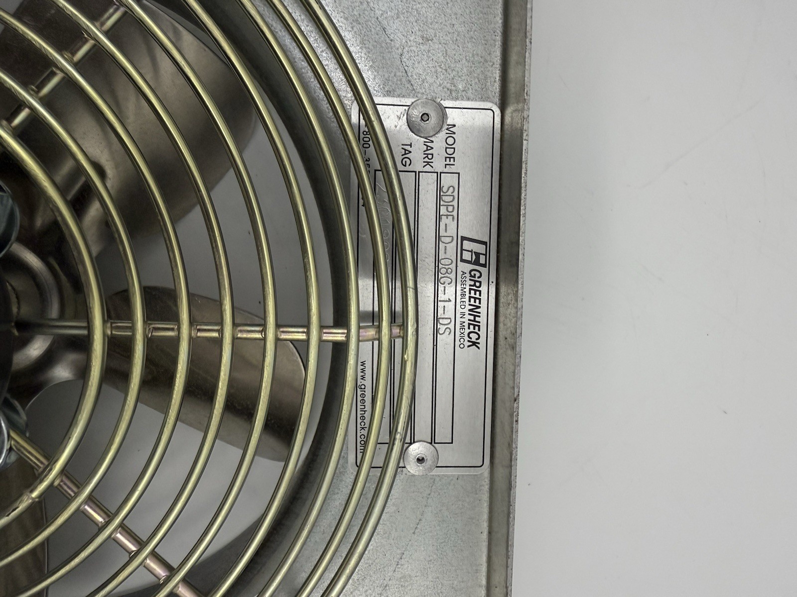 Greenheck SDPE-D-08G-1-DS Axial Fan.