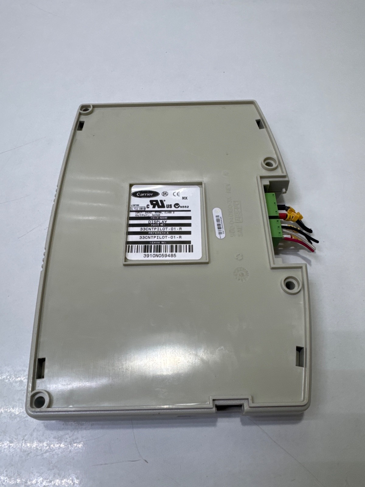 Carrier 33CNTPILOT-01-R Touch Screen Display Operator