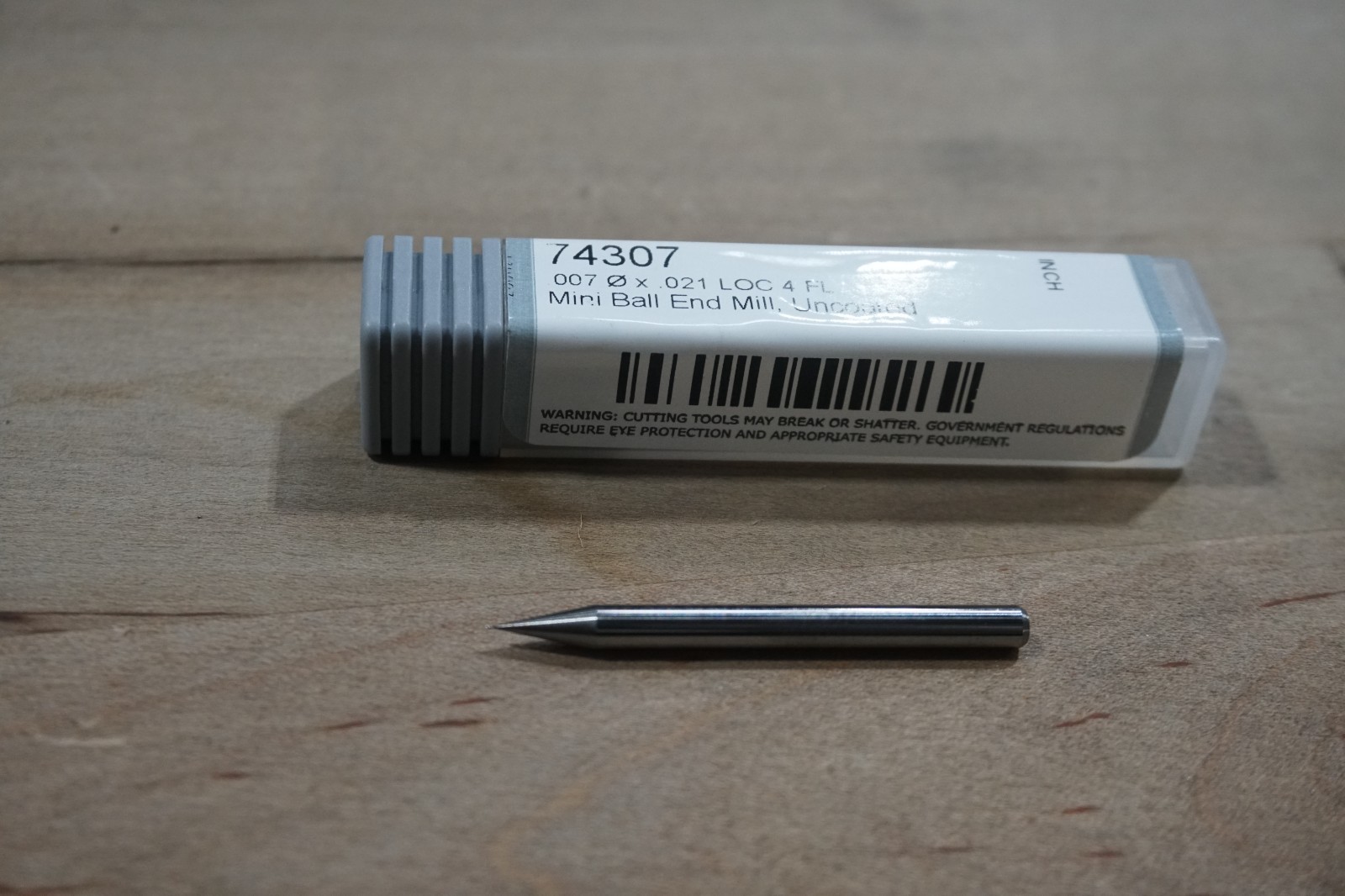 HARVEY .007″ DIA X .021″ (3x) LOC 4FL BALL END CEM, UNCOAT,FREE SHIP, 1 PIECE
