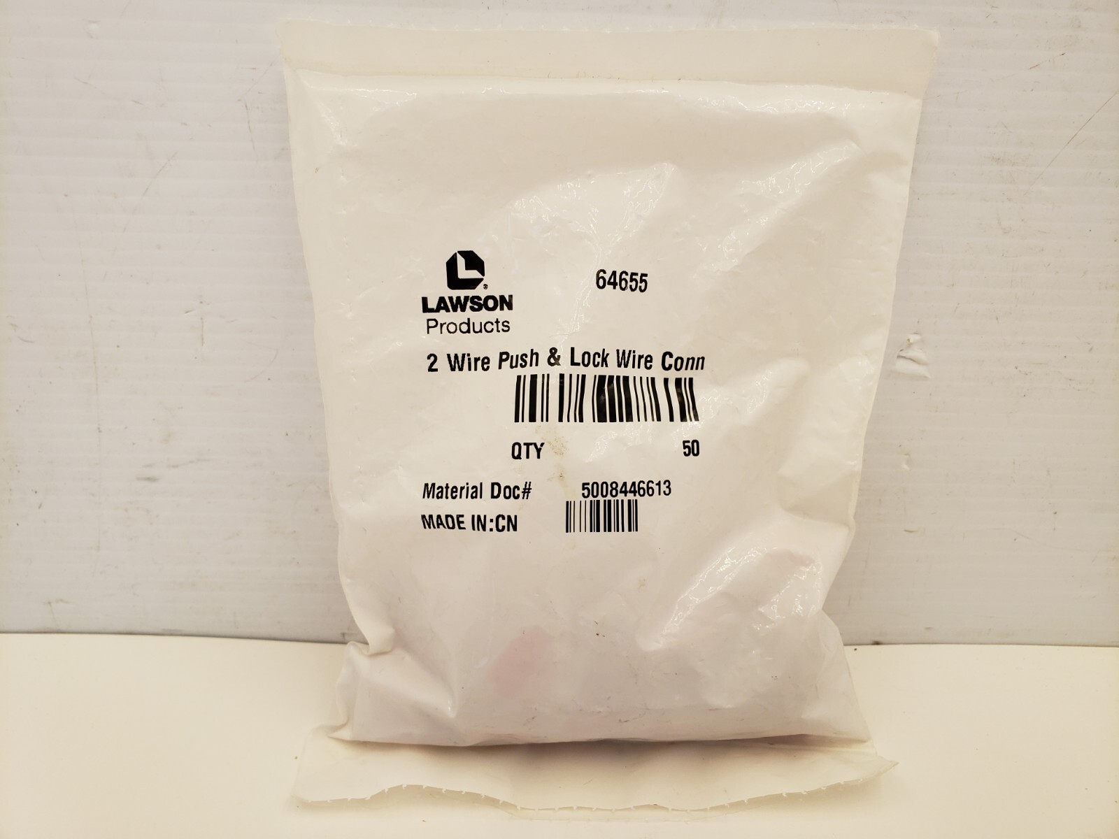 LAWSON 64655 PUSH & LOCK WIRE CONNECTOR 2 WIRE 30A RED (LOT OF 50) NIB