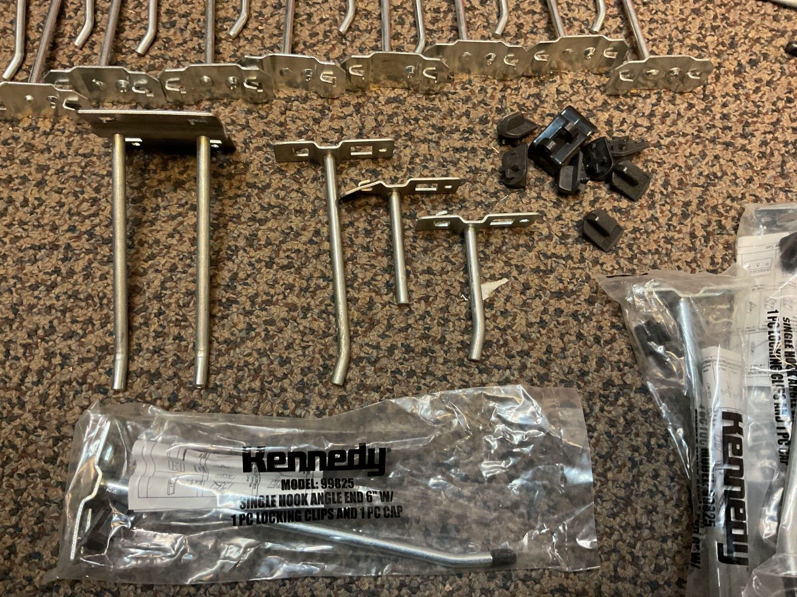 Kennedy 99825 Single Rod Pegboard Hook 6″ (23 NEW PKS) + OTHER HOOKS