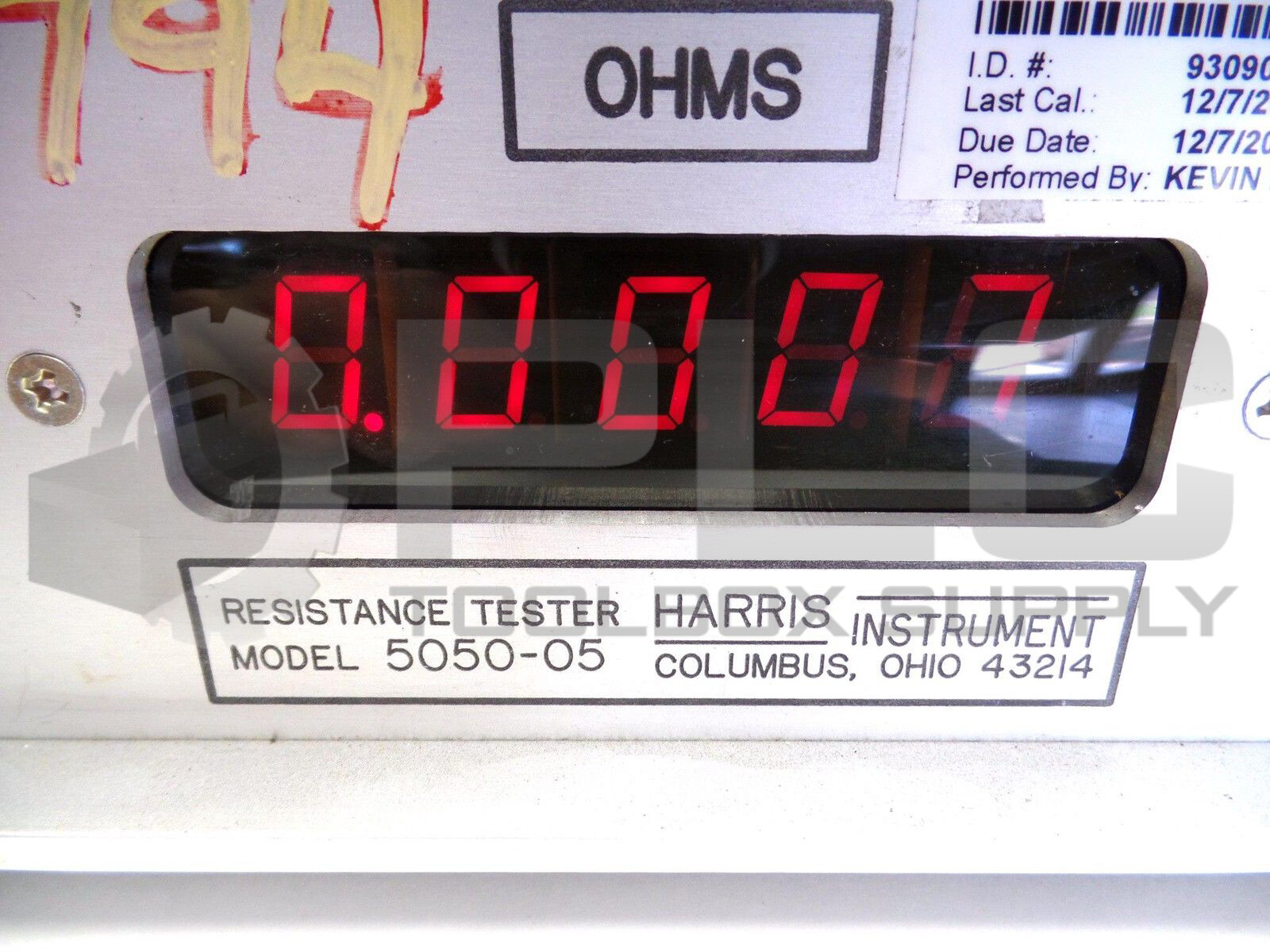 HARRIS IRT ENTERP 5050-05 RESISTANCE TESTER CALIBRATION