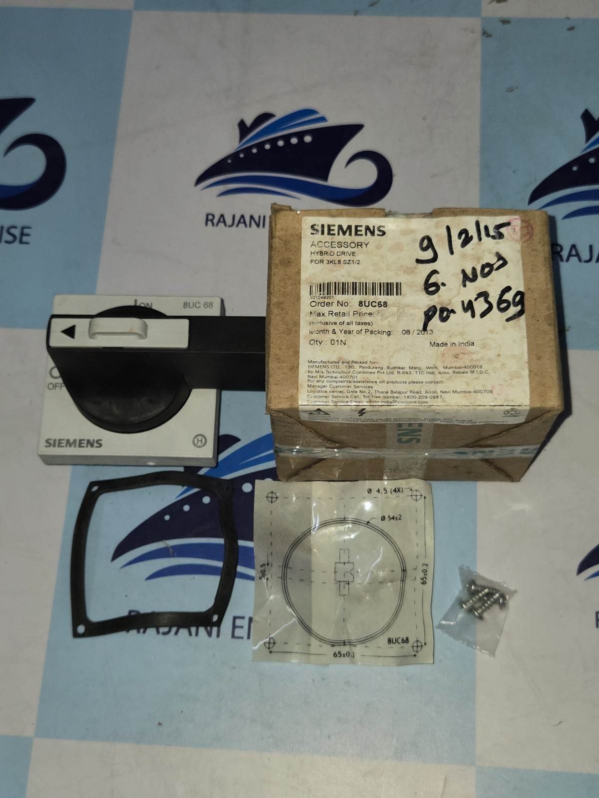 NEW Siemens 8UC 68 Accessory Hybrid Drive For 3KL8 SZ1/2