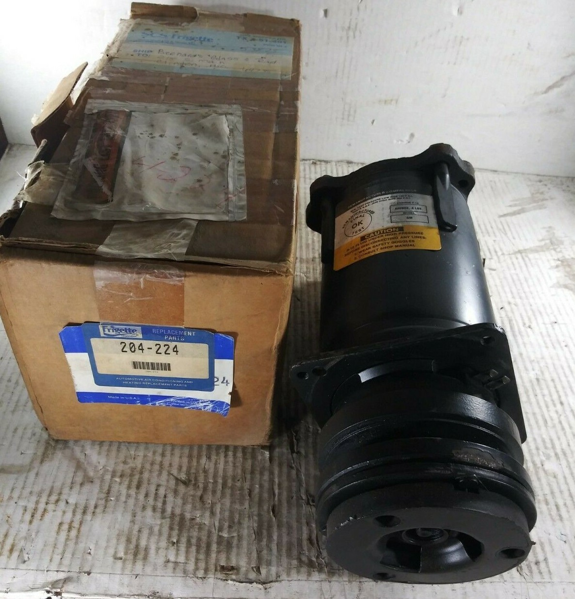 1 REMANUFACTURED FRIGETTE 204-224 A/C COMPRESSOR ***MAKE OFFER***
