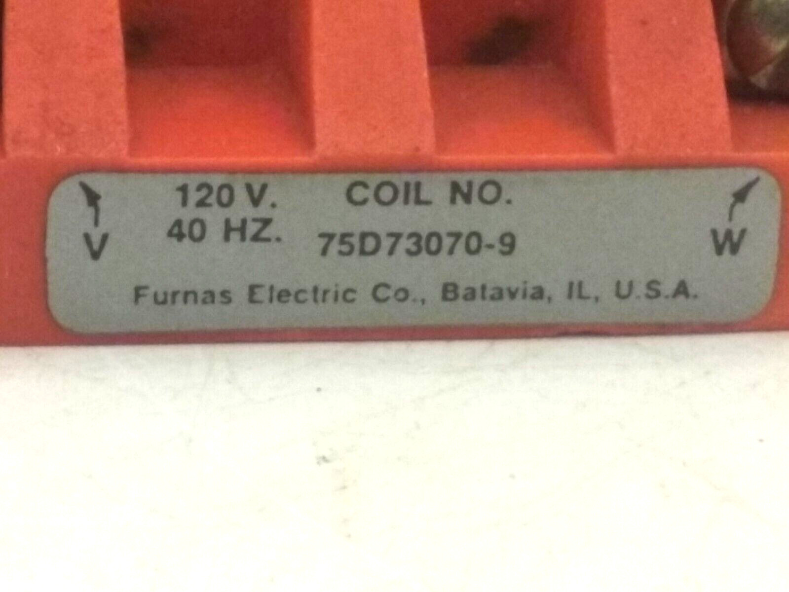 FURNAS ELECTRIC 75D73070-9 MAGNETIC CONTACTOR COIL 120V 40HZ
