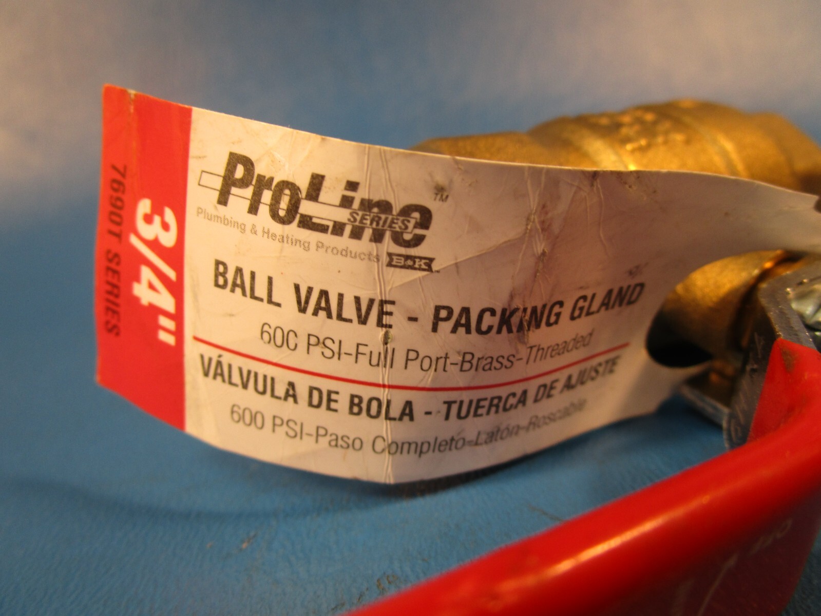 ProLine 107-814NL, Brass Full Port Packing Gland Ball Valve 3/4″ N 600 PSI