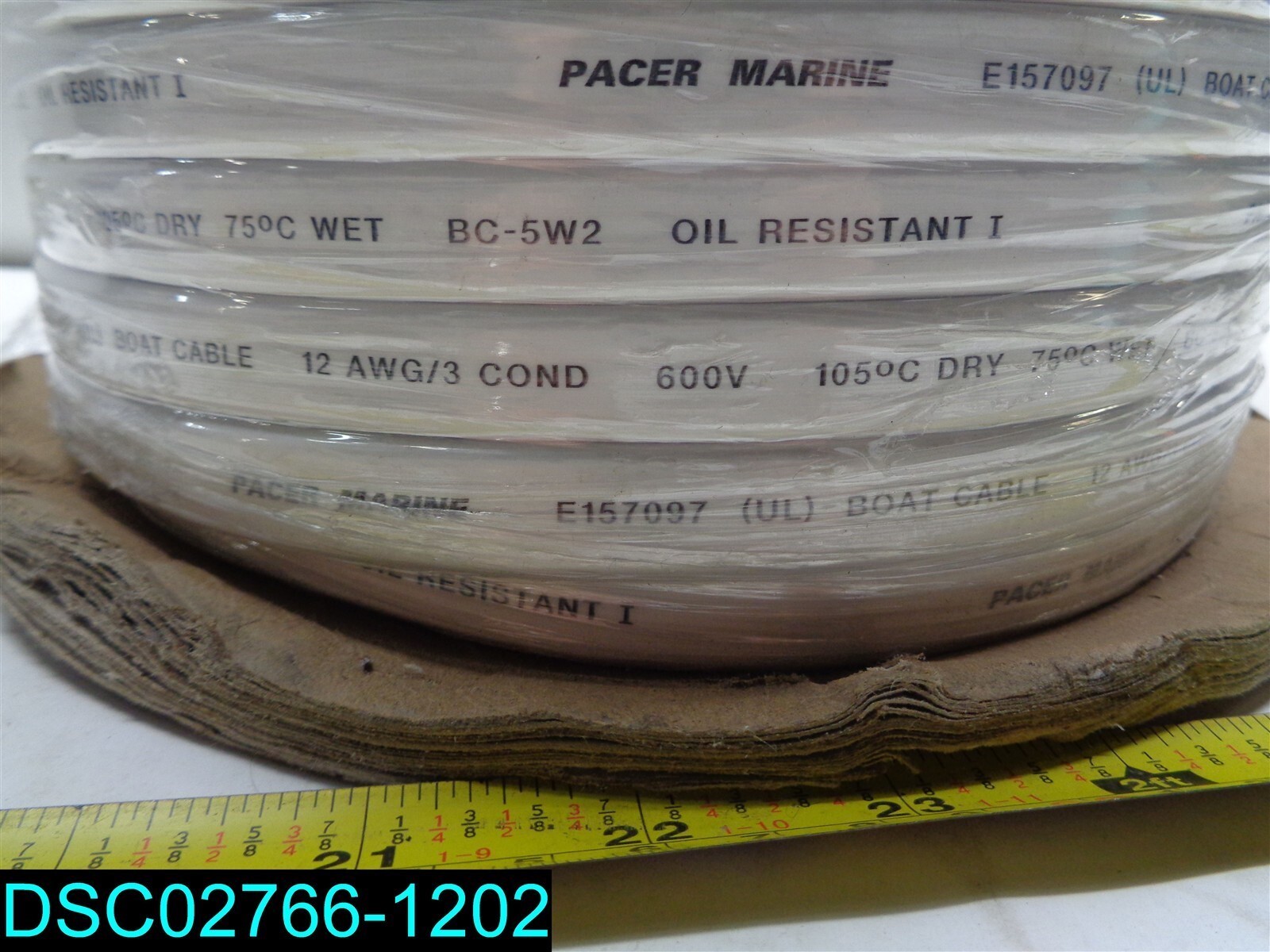 PACER MARINE E157097 12 AWG/3 COND 600V Round Boat Cable