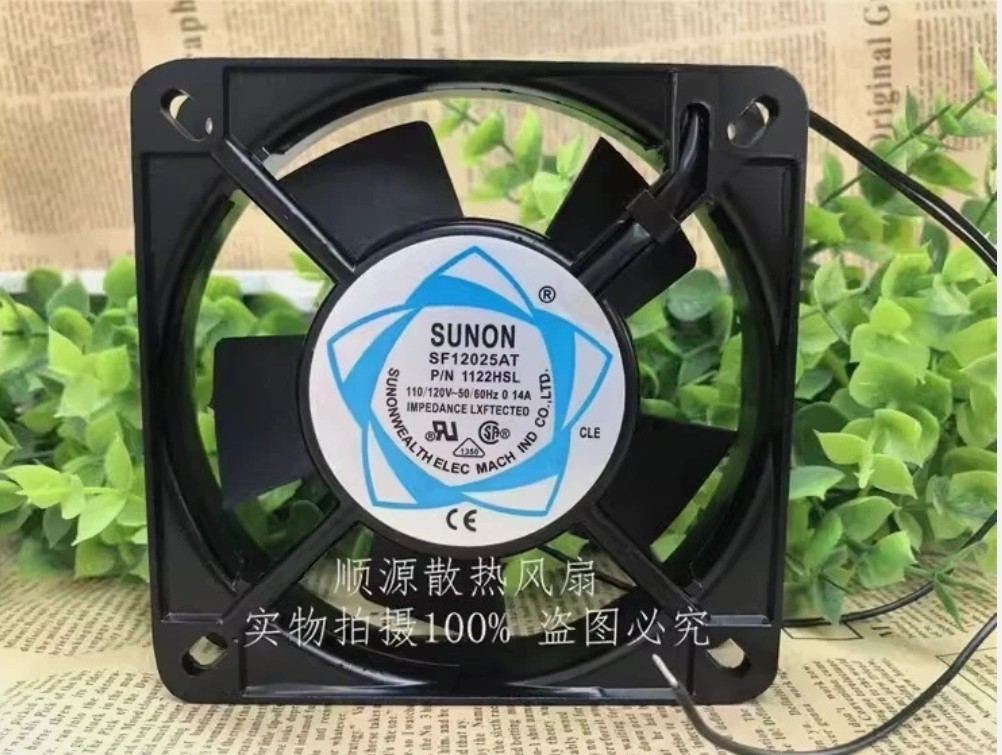 SUNON SF12025AT P/N 1122HSL 110V-120V 0.14A 110*110*25MM Bearing Cooling Fan