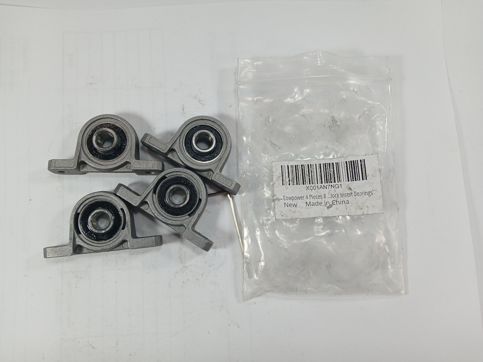4 NEW EOWPOWER P08 PILLOW BLOCK K08 INSERT BEARING NNB ***MAKE OFFER***