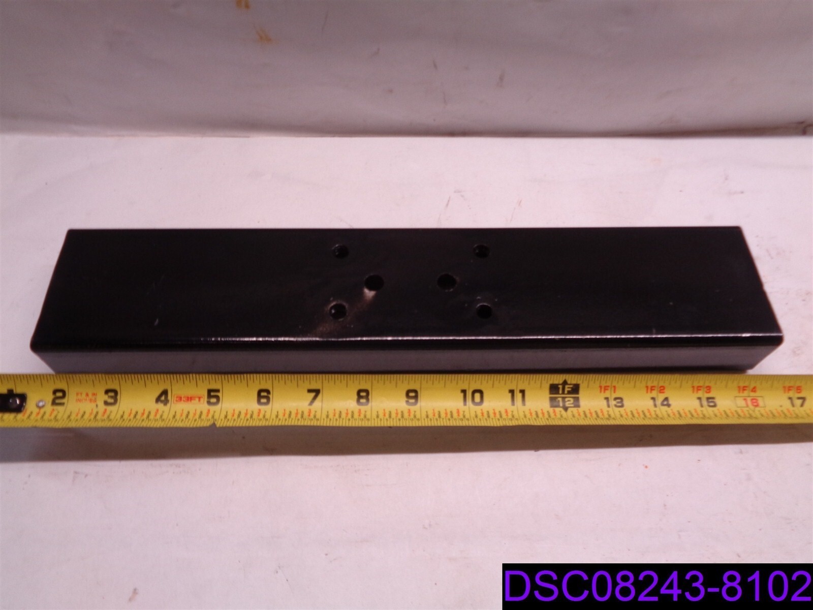 Qty = 2: Black Metal Square Leg Supports 15-1/2″ x 3-1/4″ x 1-5/8″
