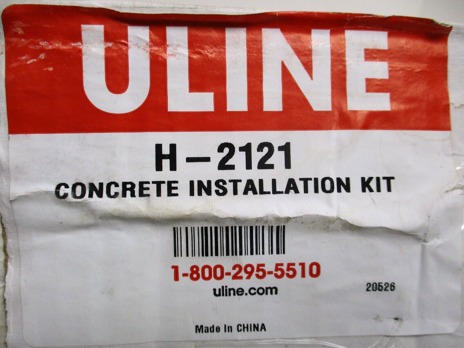 ULINE , H-2121 , CONCRETE INSTALLATION KIT ,( 4-BOLTS PER BOX ), 5-BOXES PER LOT