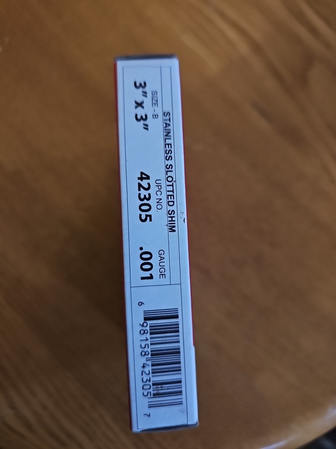Free Ship 1 Box Of 20 Precision Brand 42305 Stainless Slotted Shim 3×3″ .001 7/8