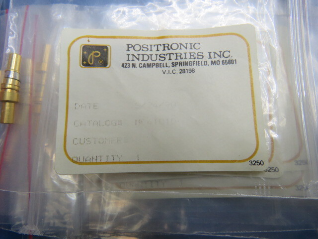 POSITRONIC MC4101D Qty of 5 per Lot Precision machined copper alloy with PTFE i