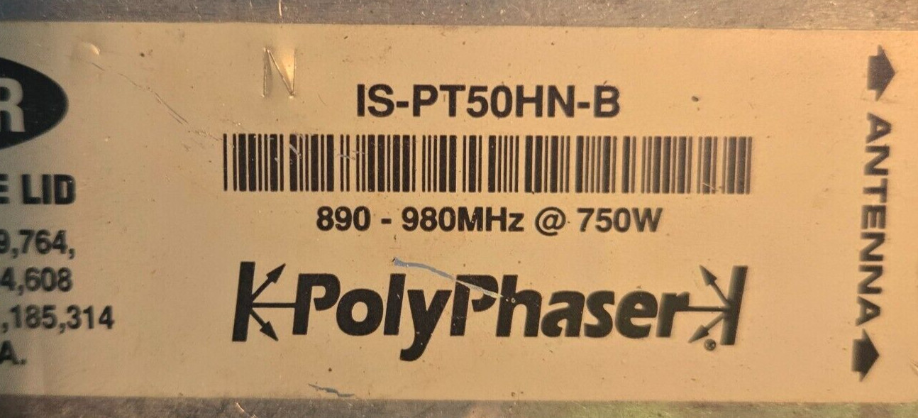 Used Polyphaser IS-PT50HN-B 890-980 MHz Type N Female / Type N Femalebracketpics