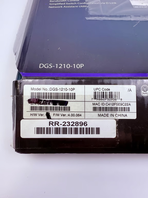 D-Link DGS-1210-10P 10-Port Gigabit Web Smart PoE+ Switch 8 PoE 2 SFP 65W