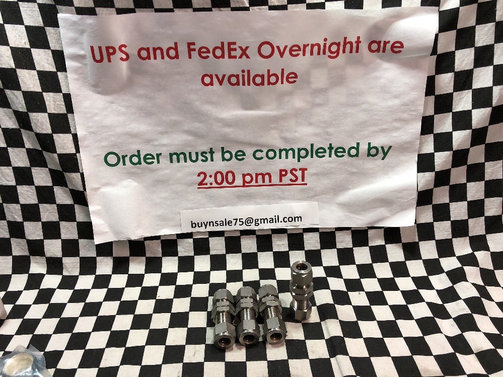 4x Swagelok Bulkhead Union 1/2″, SS-810-61, Shipsameday#102QS