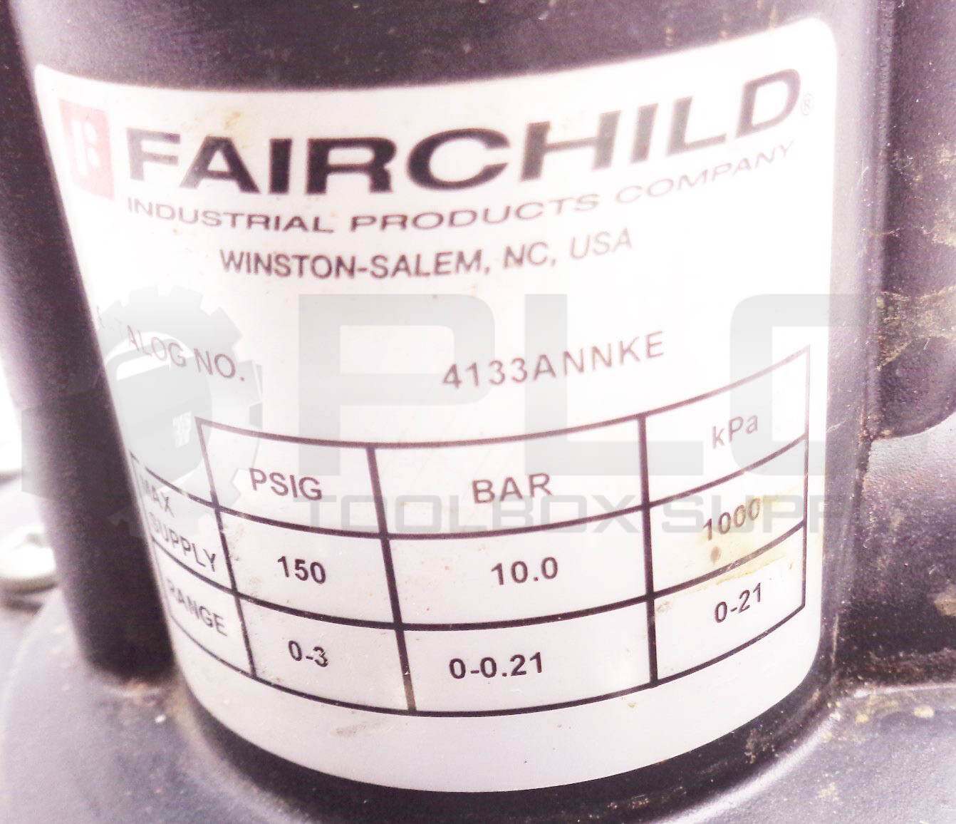 FAIRCHILD 4133ANNKE PRESSURE REGULATOR 150PSIG 10.0BAR W/ DWYER FLOWMETER