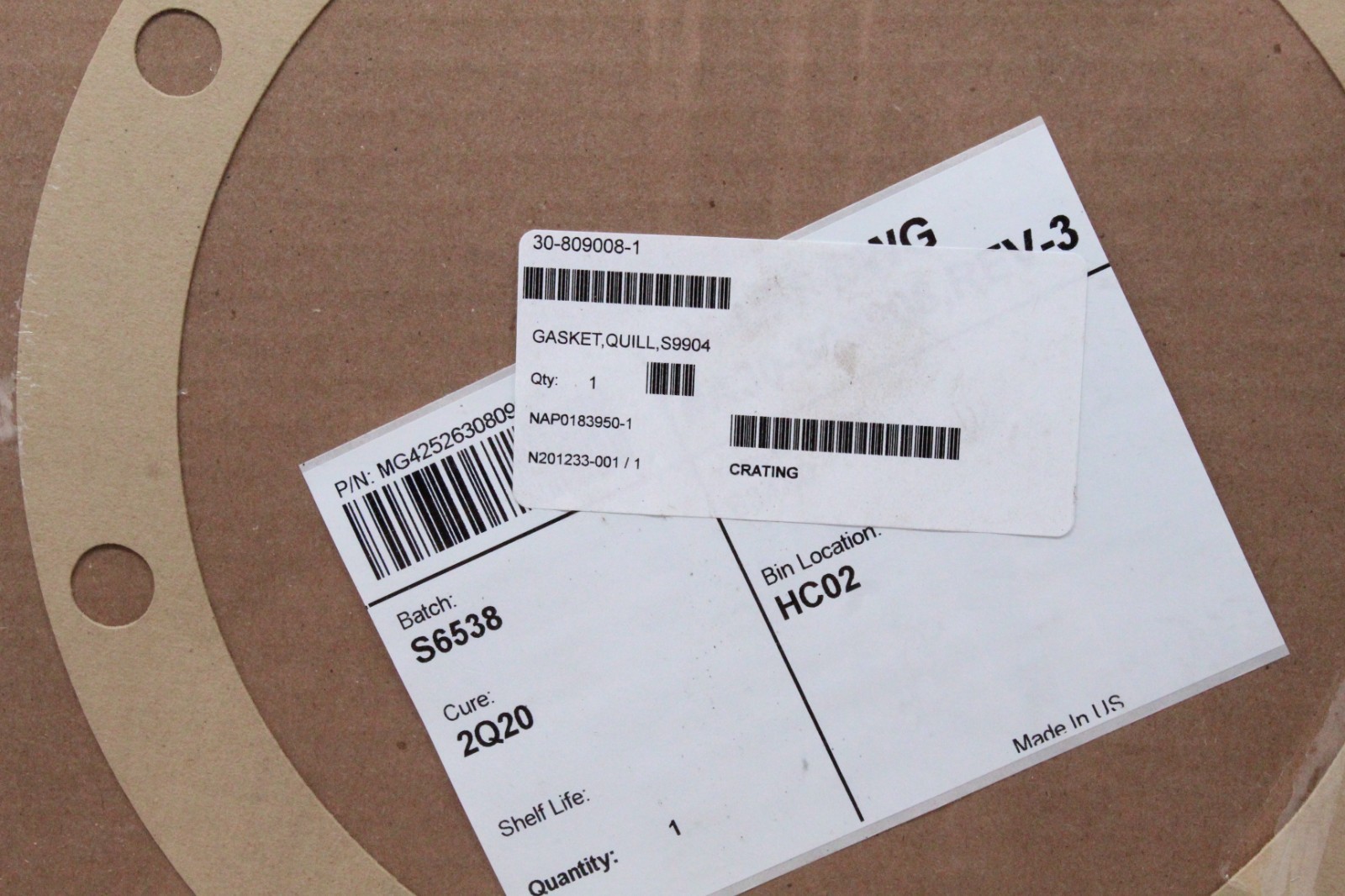 New Valmet Quill Gasket S9904, 30-809008-1