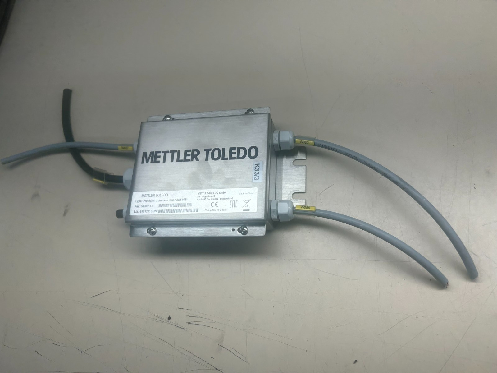 Mettler Toledo AJB540S Precision Junction Box p/n 30206112 w/ cables cut