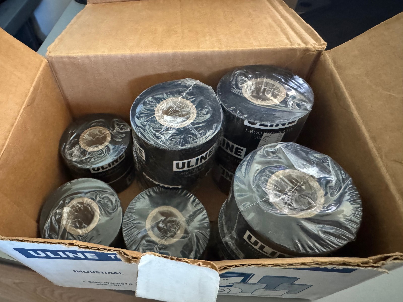Lot of 9 Uline S-6938 2.36″ x 1476′ Wax Thermal Transfer Ribbon