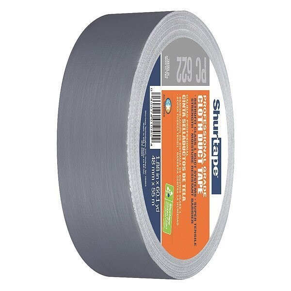 Shurtape DuctTape, Silver, 60-1/8ydL, 1-