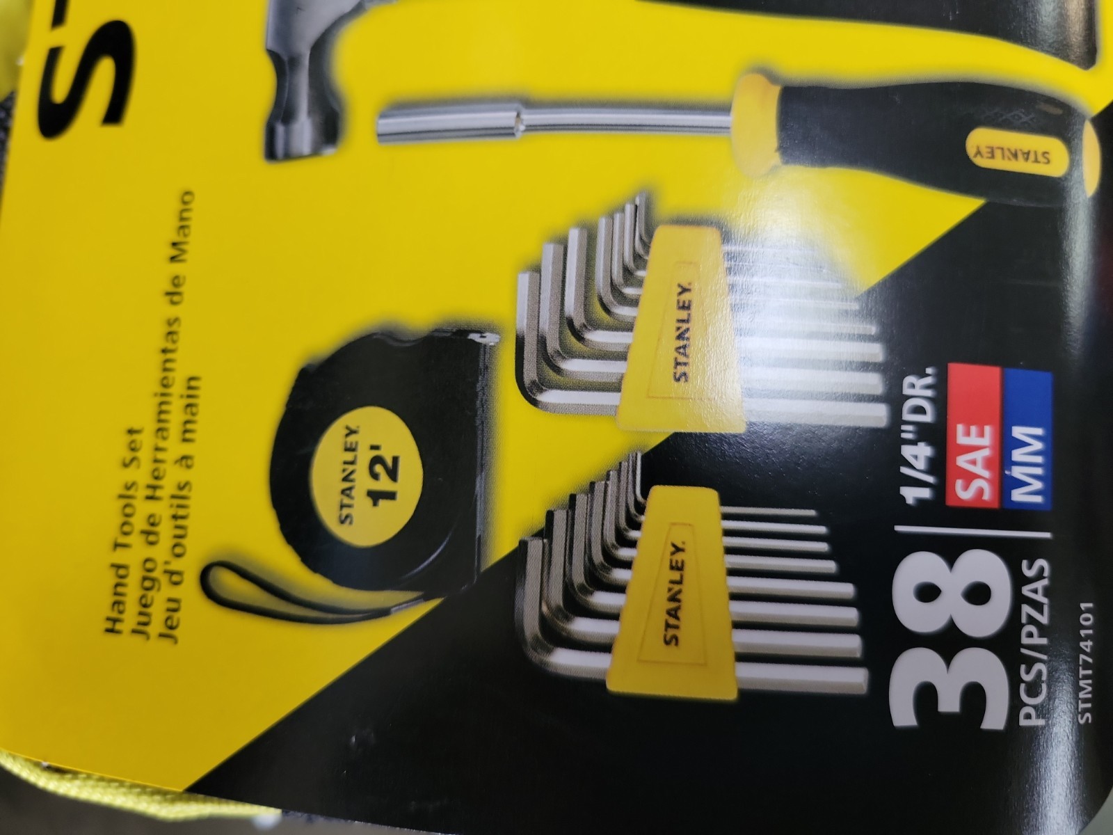 Stanley STMT74101 Combination Hand Tool Set: 38 Pc, Household Tool Kit Set