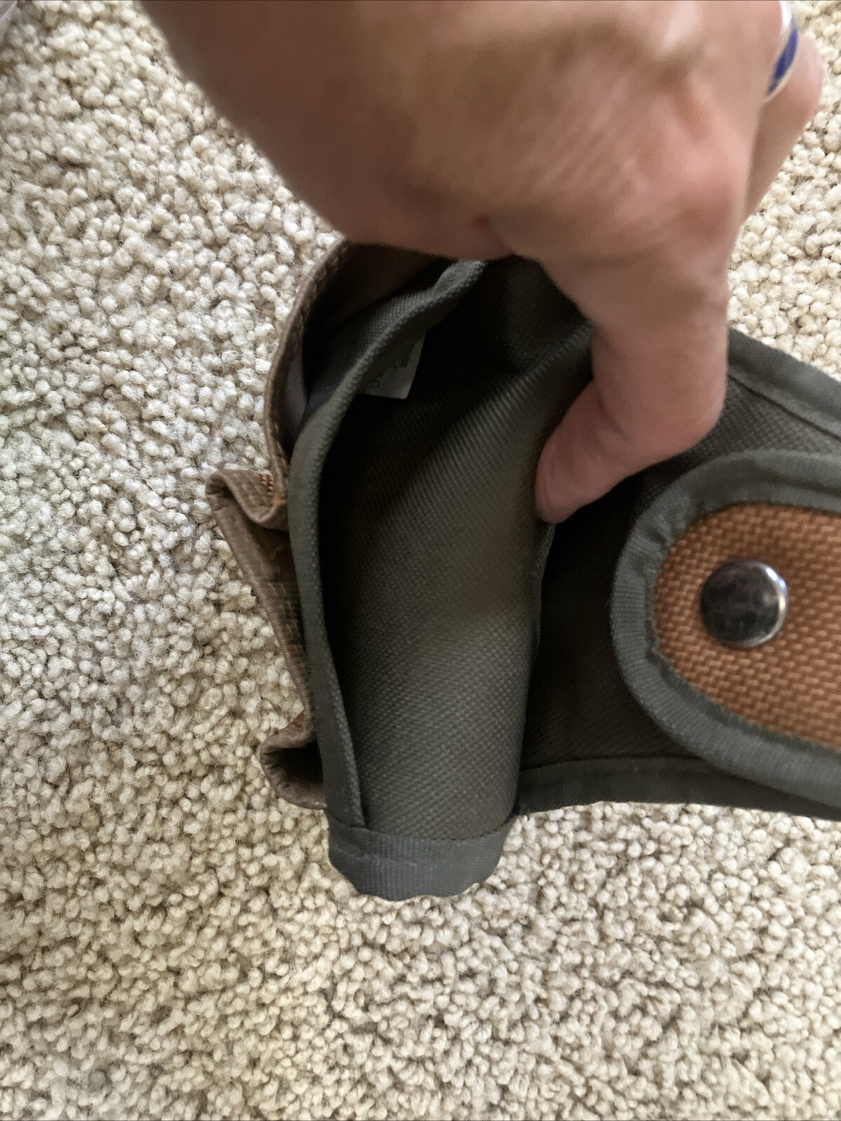 Bucket Boss Tool Pouch: 5 Pockets, Belt Loop, Key Chain Hook Brown/Green