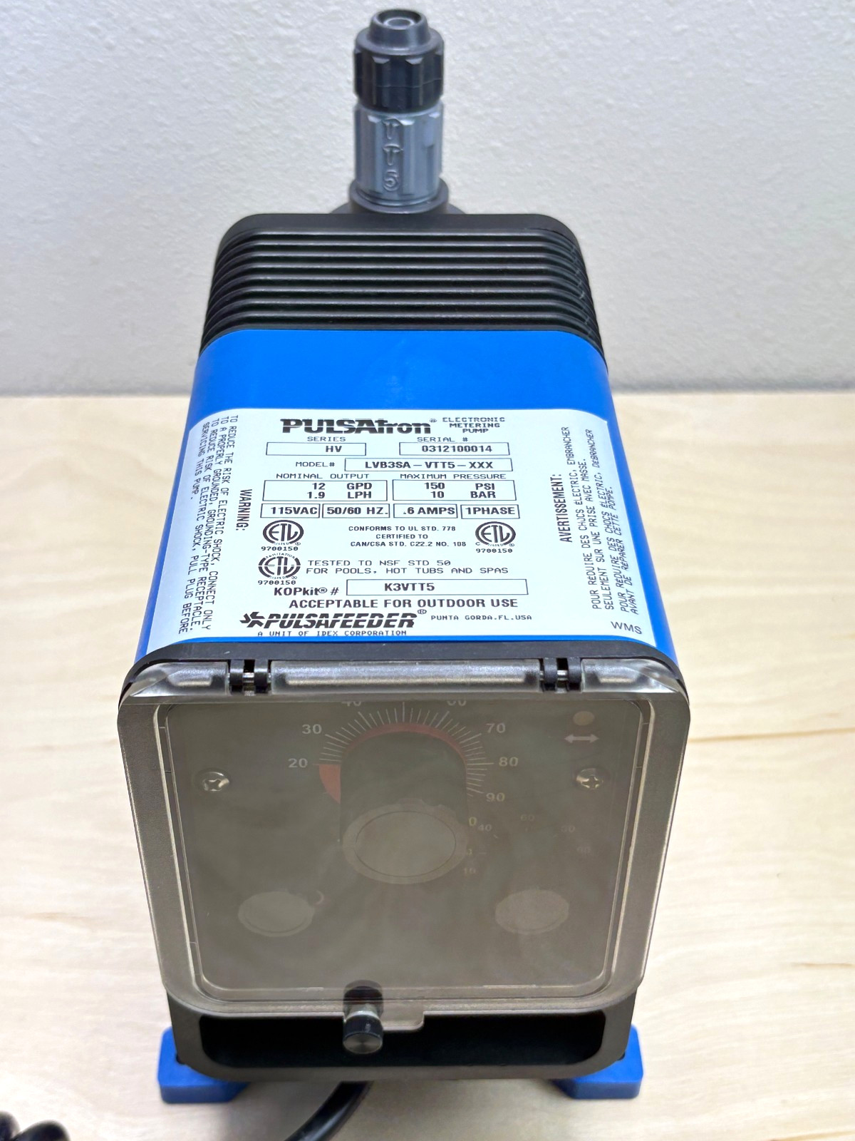 PULSAtron PULSAFEEDER LVB3SA-VTT5-XXX Electronic Metering Pump