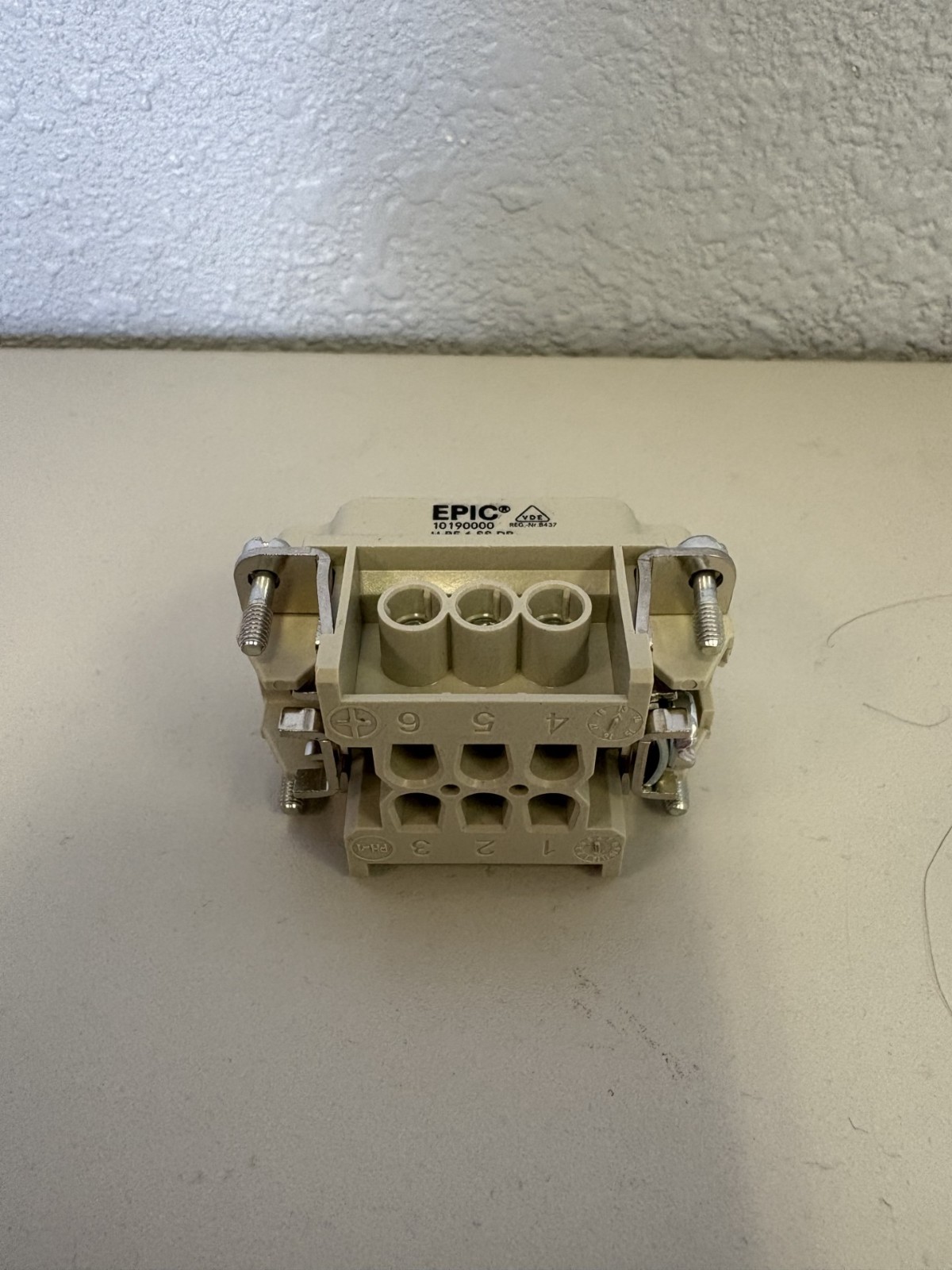EPIC 10190000 H-BE 6 SS Rectangular Connector Plug 16A/500V/ 6kV/3