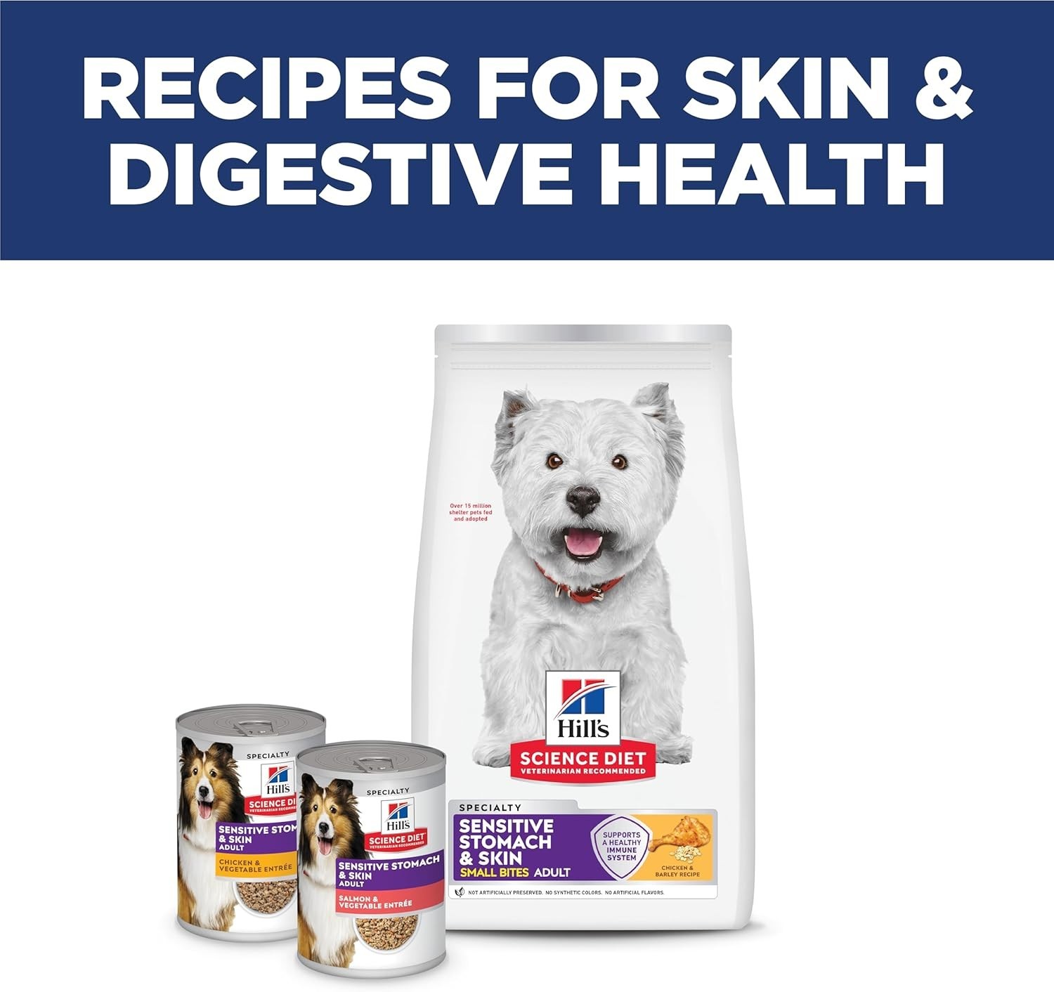 Hill’s Science Diet Adult Sensitive Stomach & Skin Small Bites Dog, Chicken,30lb