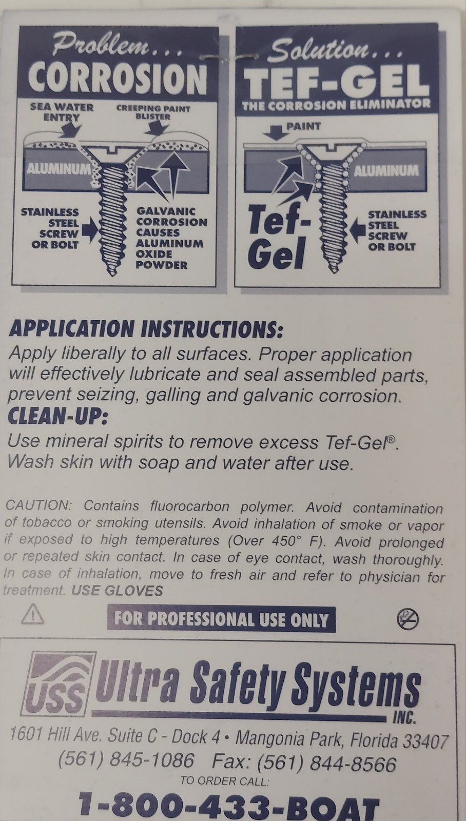 TG-1 20 cc Syringe Ultra Tef-Gel Corrosion Eliminator And Anti-Seize Lubrican