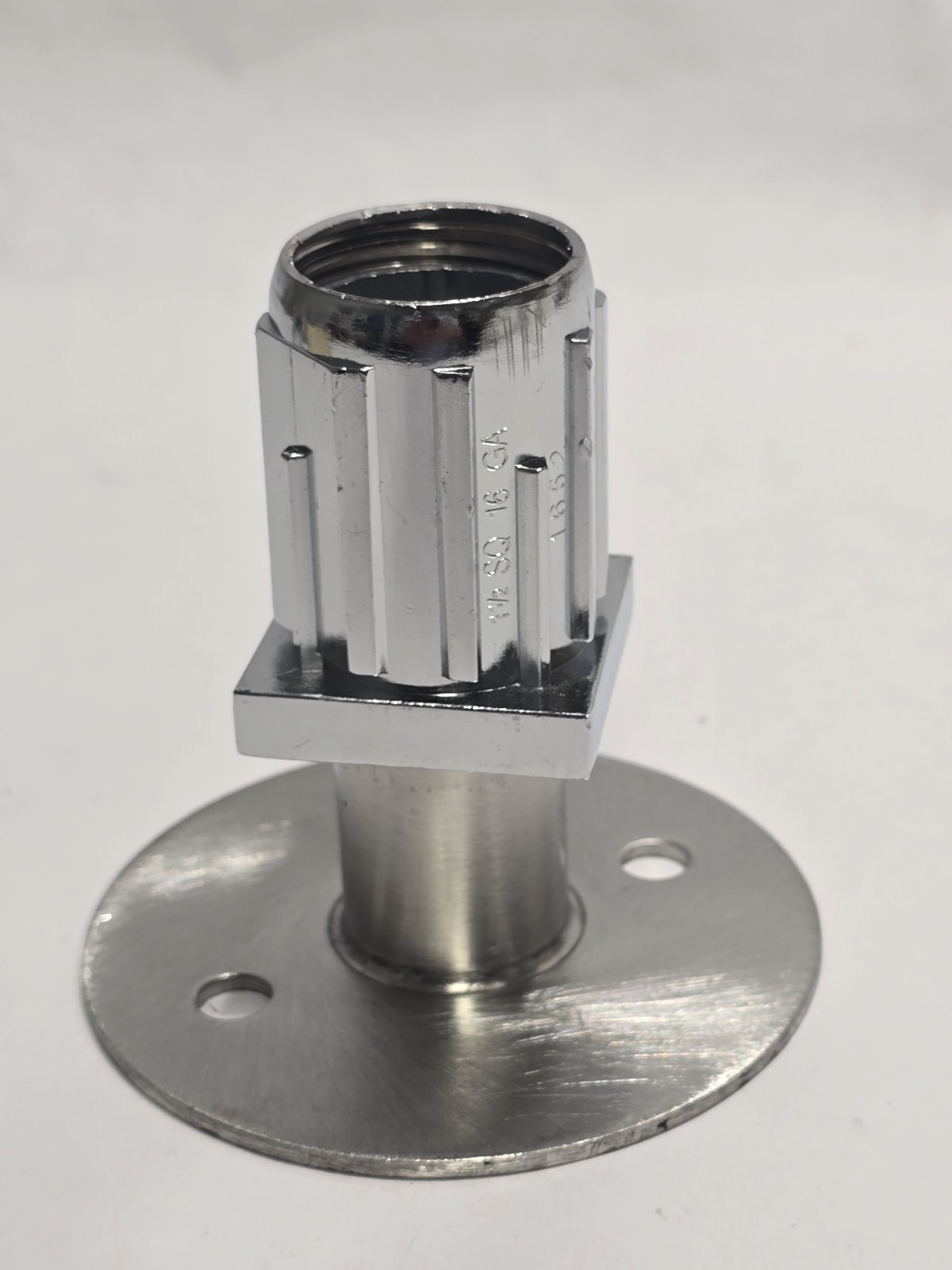 STRUCTURAL CONCEPT 20-01822 FOOT INSERT 2 HOLES STAINLESS STILL FLANGE 1 “1/2
