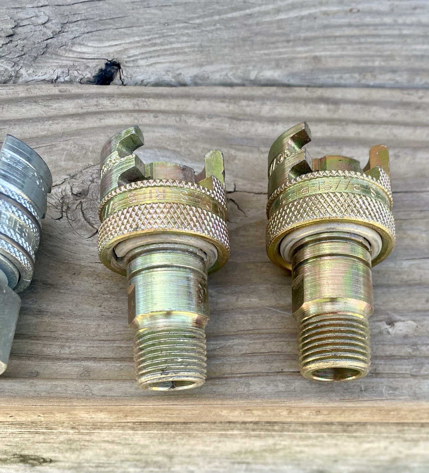 Lot 7 P SERIES PCC Dual Lock QUICK DISCONNECT PNEUMATIC COUPLER 1/2” & 3/4” NPT