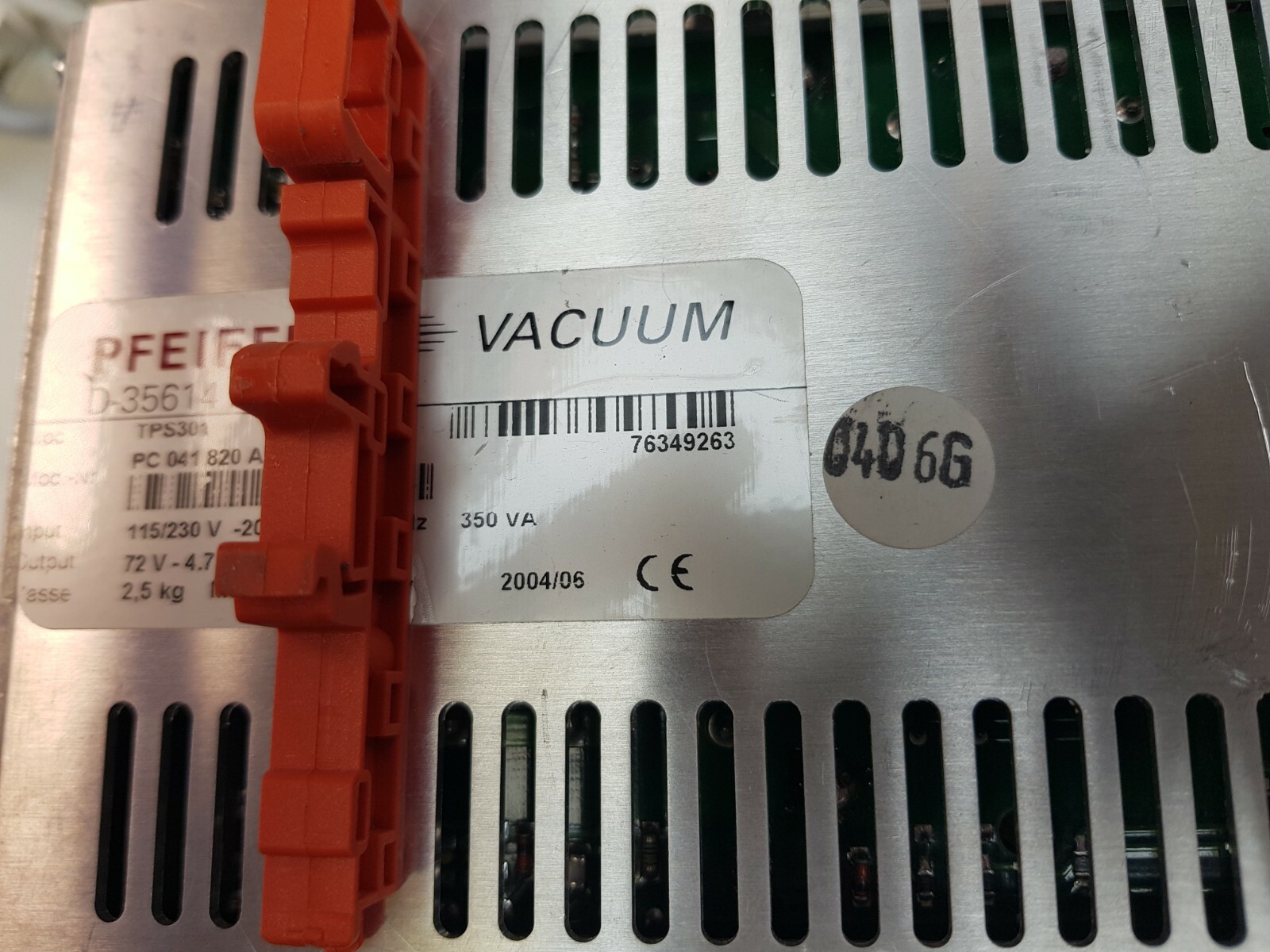 PFEIFFER TURBOMOLECULAR PUMP TMU 521 PM P02 845 H, TC 600 PM C01 720, TPS301