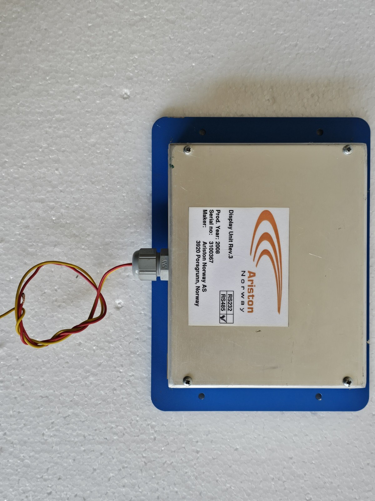 Ariston Surveyor Systems TDU Display Unit REV. 3C