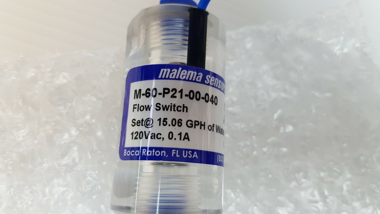 MALEMA SENSORS FLOW SWITCH M-60-P21-00-040 LUMENIS