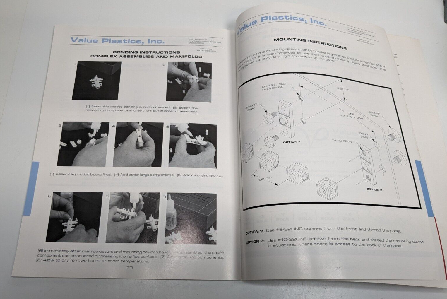 Vintage 1989 Value Plastics, Inc Reference Guide/Catalog for Miniature Fittings