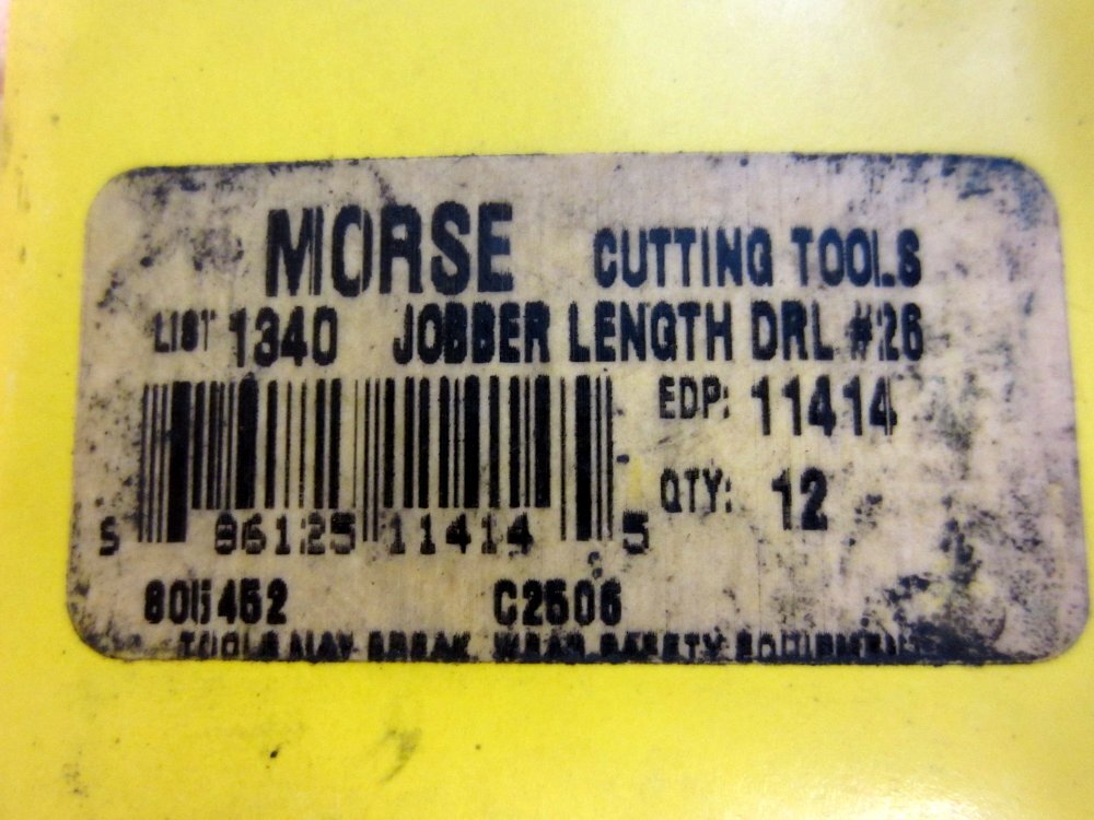 Morse Cutting Tools 1340 Jobber Length DRL #26 11414 (Pack of 12)