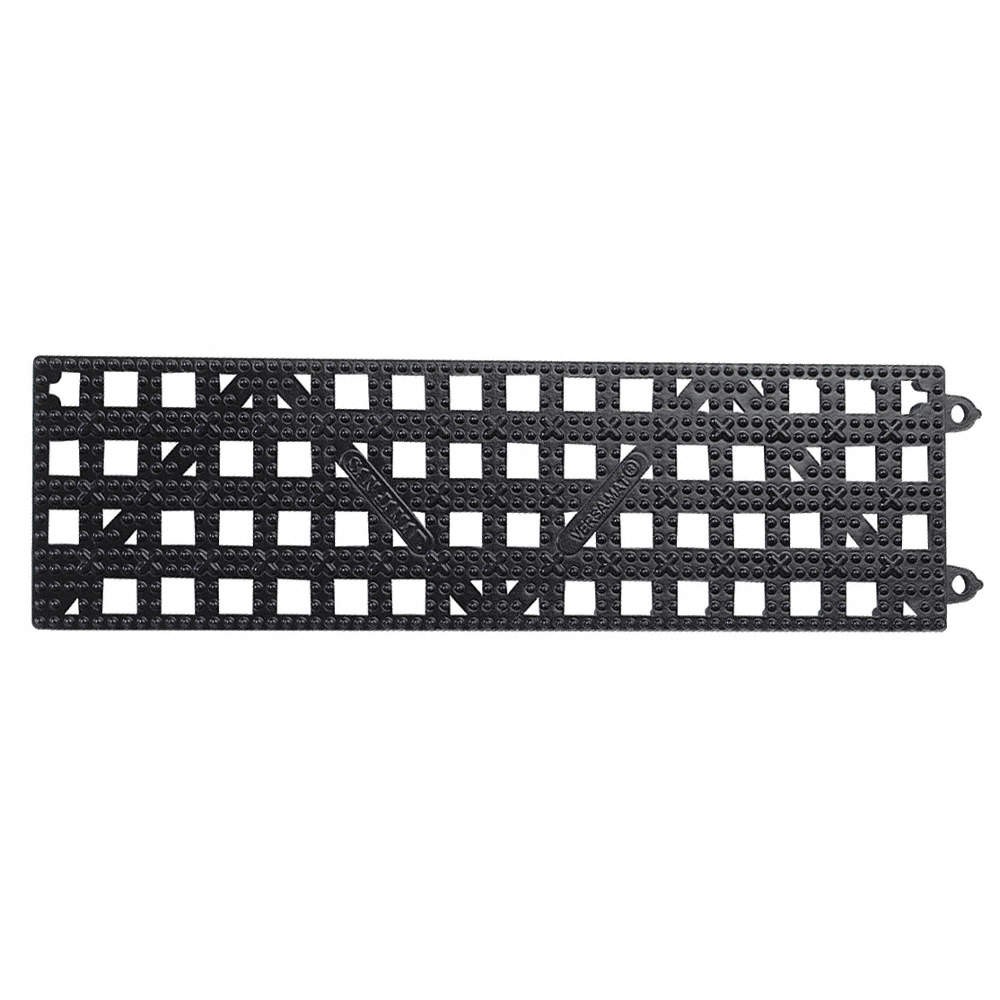 SAN JAMAR Bar Mat,3.5×12 in,Black 6CAN9