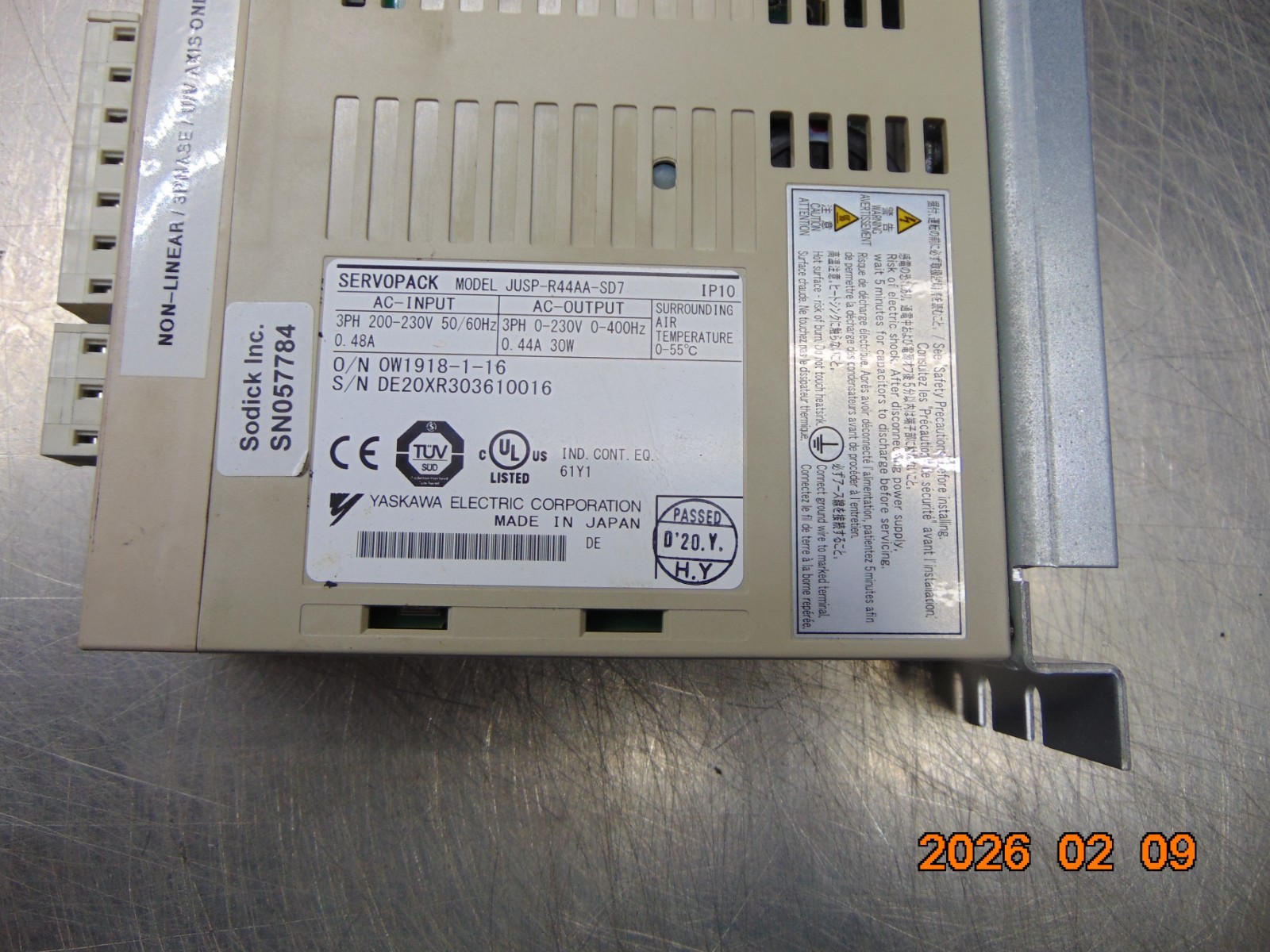 YASKAWA ELECTRIC JUSP-R44AA-SD7 SERVOPACK