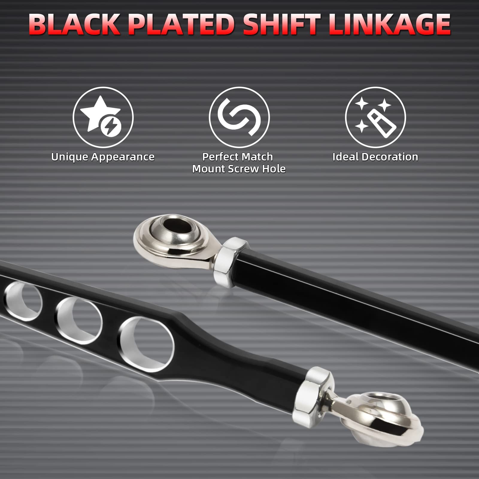 Black Gear Shift Linkage Compatible for Harley Softail Touring Electra Street…