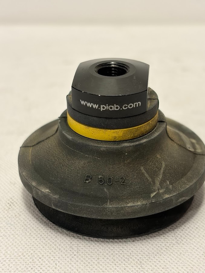 Used – Piab B50-2 Black Vacuum Suction Cup 1/4 Inch NPT Female (lot of 2)